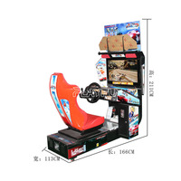 Jeux d'arcade à pièces, ventes chaudes, simulateur de course automobile Outrun avec écran LCD 32 pouces, console de jeu d'arcade pour centres de divertissement