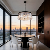 Lustres en verre de style italien modernes Lampes suspendues en verre minimalistes classiques pour hôtel restaurant