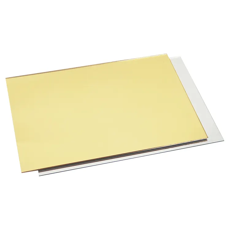 Verspiegelte Acryl platte 1220*2440mm 1mm 2mm 3mm zur Dekoration Golds piegel Acryl