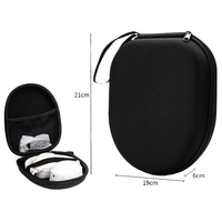 Étui pour casque audio EVA grande capacité, résistant aux chocs, étanche, coque rigide, sac de rangement pour câble de casque, chargeur, pochette