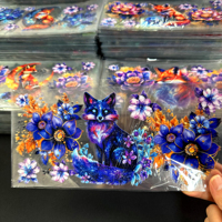Diseños Personalizados de Animales Marinos, Adhesivos UV DTF al por Mayor, Alto Grado de Restauración, Adhesivo Fuerte, Adhesivo UV DTF para Vasos Libbey