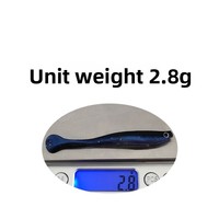 Leurre de pêche souple réaliste en PVC, appât artificiel dur, queue en T bicolore, 8cm/2.8g