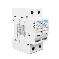 2P paralel DC pemegang Sekring 10*38mm tegangan tinggi Solar PV 1100V TOMZN TOPV-32X basis fotovoltaik pelindung perlindungan sistem fotovoltaik