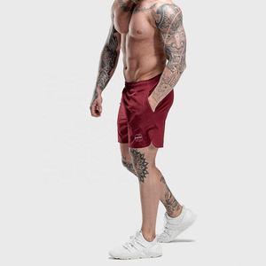Bordado personalizado transpirable respetuoso con el medio ambiente para hombre al aire libre 90 poliéster 10 Spandex gimnasio pantalones cortos cintura elástica correr corto doble - Product Image 5