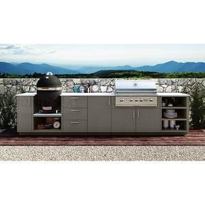 Armoires de cuisine extérieures en acier inoxydable de luxe personnalisées avec cuisinière à <span class=keywords><strong>gaz</strong></span> et barbecue au <span class=keywords><strong>gaz</strong></span> - Product Image 4