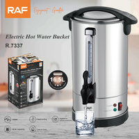 Chauffe-eau électrique commercial RAF R.7337, capacité 16,5 L, chaudière en acier inoxydable, chauffage rapide pour le service des boissons