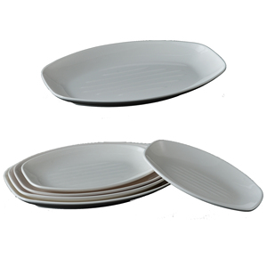 <span class=keywords><strong>Restaurant</strong></span> personnalisé 100% assiette à <span class=keywords><strong>poisson</strong></span> en mélamine ensembles d'assiettes à dîner blanches assiettes en mélamine de qualité alimentaire - Product Image 4