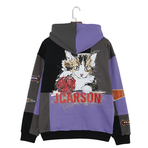 เสื้อมีฮู้ดแบบสวมหัวแขนยาวสำหรับ<span class=keywords><strong>ผู้ชาย</strong></span>พิมพ์ลายสีตัดกัน - Product Image 6