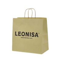 Sac en papier kraft brun imprimé sur mesure avec poignées, sac en papier pour restaurant, restauration rapide, emballage à emporter, logo personnalisé