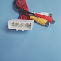STAR 28 Pin Car Rear View Camera Wiring Harness with RCA Adapter PVC Copper Cable Assembly for RAV4 Corolla