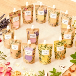 Bolsa de Papel Kraft Impresa Personalizada, Ecológica, Biodegradable, para Líquidos, con Boquilla, para Envasar Aceite Corporal, Loción, Champú - Product Image 6