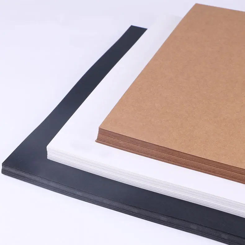 Recycle Kraft Cardboard Paper 150 Gsm 180gsm A3 A4 White Black Brown Kraft Board Printing Paper for Diy Craft Drawing Art