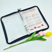 Organisateur de rangement transparent pour échantillons de vernis à ongles, carnet de croquis, nuancier pour ongles avec ruban adhésif