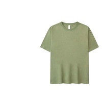 T-shirt pour homme à manches courtes et col rond, imprimé avec un logo personnalisé, 230 g/m², 100 % coton, coupe ample, épaules tombantes, avec des détails en strass