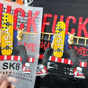 Custom Bear <strong>Transfer</strong> <strong>Designs</strong> Stickers All Logo Plastisol Ready Press <strong>Heat</strong> T-Shirt for DTF Print <strong>Cartoon</strong> Feature - Product Image 3