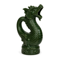 Carafe en céramique personnalisée Dragon Fish, glaçure verte, pichet à eau vintage, récipient fonctionnel pour servir les boissons