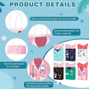 Borsa Regalo per Infermieri con 30 Fogli di Carta Velina, Regali di Apprezzamento per Infermieri e Medici, Borsa di Ringraziamento per Assistenti Medici - Product Image 3