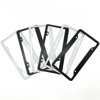 Cadres de plaque d'immatriculation en acier inoxydable personnalisés-Accessoires de voiture avec bouchons à vis-Conception de couverture durable