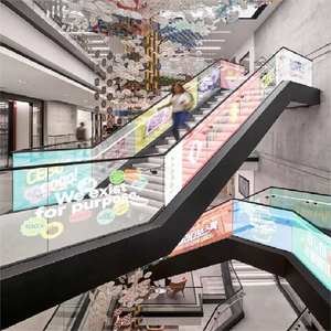 จอแสดงผล LED แบบโปร่งใสยืดหยุ่นสำหรับภายในอาคาร รุ่น P10 เทคโนโลยีราคาโรงงาน สำหรับตกแต่งหน้าร้านกระจก/โฆษณาในห้างสรรพสินค้า - Product Image 5