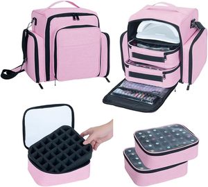 กล่องใส่ยาทาเล็บแบบพกพา ดีไซน์สามชั้น สำหรับชุดทำเล็บ  ตัวอย่างฟรี - Product Image 5