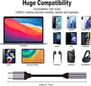 DAJIANG personalizado OEM <span class=keywords><strong>USB</strong></span> tipo C 3,5mm <span class=keywords><strong>hembra</strong></span> Audio Dongle <span class=keywords><strong>Cable</strong></span> TUV verificado <span class=keywords><strong>auxiliar</strong></span> auriculares Jack adaptador PVC chaqueta trenza - Product Image 2
