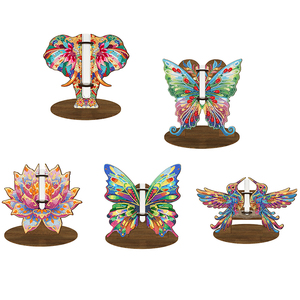 새로운 다이아몬드 페인팅 튜브 꽃병 나무 다이아몬드 페인팅 장식품 데스크탑 꽃병 아트 홈 장식 DIY 다이아몬드 페인팅 테스트 튜브 꽃병 - Product Image 1