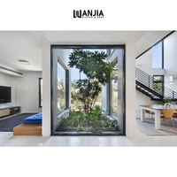 Fenêtre fixe en aluminium insonorisée de conception moderne minimaliste WANJIA avec verre personnalisé pour villa, salon