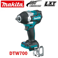 Makita DTW700 18VLi-ion LXT 1/2" carré Clé à chocs sans fil à moteur brushless pour réparation automobile, haute puissance, travaux de construction