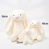 Boneka Kelinci Berbulu 8 Inci, Boneka Hewan Lucu Lembut, Penghilang Stres Unisex, Kain Super Lembut, Isi Kapas PP