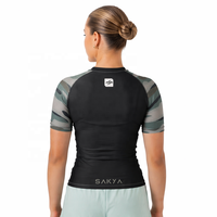 Rashguard personnalisé extensible 4 directions, Rashguard MMA, Rushguard BJJ, Rashguard MMA OEM pour femmes, Rashguard à manches courtes, Vêtements de combat