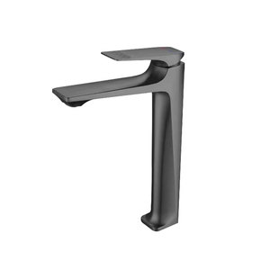 Robinet <span class=keywords><strong>Mitigeur</strong></span> Haut de Gamme Noir en Alliage de Zinc Gris Foncé à Trou Unique pour Lavabo de Salle de Bain, Eau Chaude/Froide, avec Cartouche Céramique Élégante - Product Image 4