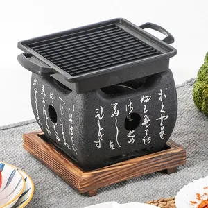 Forno a carvão para churrasco doméstico, mini forno a carvão para churrasco, grelha a álcool para uso interno e externo