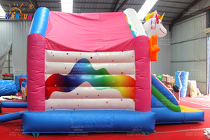 Castillo Inflable Económico para Niños, de PVC, con Diseño de Unicornio, Certificado CE, Libre de Plomo, Resistente al Fuego, Fácil de Usar - Product Image 5