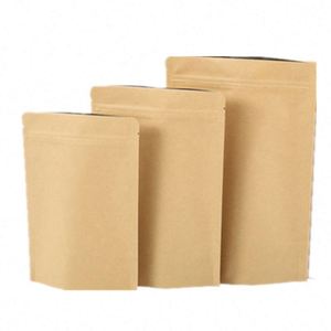 Sacs alimentaires recyclés personnalisés avec logo, en aluminium, à fermeture éclair, autoportants, en kraft, 20x30cm, pack promotionnel - Product Image 4