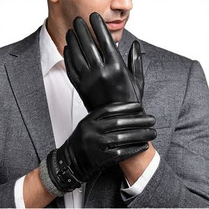 Winter Cold Warm Cycling Outdoor Sports <b>Gloves</b> High-end Durable Fur Sheepskin Driving <b>Touchscreen</b> Men's - Product Image 4