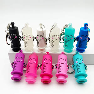 Goma PVC Caucho Inyector Llavero Mediación Vial Abridor Ampolla de vidrio Abrebotellas Llavero con función de interruptores - Product Image 1
