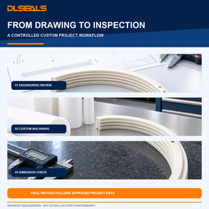Joint d'étanchéité <span class=keywords><strong>labyrinthe</strong></span> en PTFE de grand diamètre avec deux anneaux à ressort pour roulement de moteur industriel, production OEM personnalisée - Product Image 6