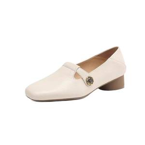 2025 printemps nouveau Style français <span class=keywords><strong>petit</strong></span> parfum qualité avec rétro un <span class=keywords><strong>pied</strong></span> pédale mocassins chaussures pour femmes - Product Image 1