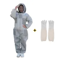 Combinaison de protection apicole intégrale respirante 3D anti-abeille Pomelo White, nouvelle conception épaissie, garantie 1 an