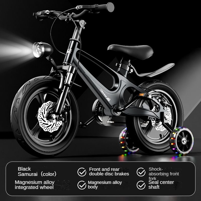 Freno a disco + nero [ruota integrata] + luce a LED