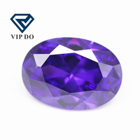 Pierres précieuses synthétiques en zircon cubique violet/violet foncé, grade 5A, 2x3mm-15x20mm
