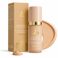 Base de Maquillaje Líquida 4 en 1, Hidratante, con Cambio de Color en Espectro de Luz, Resistente al Agua, Control de Grasa, para Todos los Tonos de Piel (30ml)