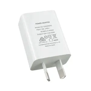 New Zealand Australia USB Charger 5V 2A SAA RCM Certified AU Plug Wall Charger For Mobile Phone