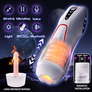 Automatische Telescopische Verwarming Vliegtuig Cup Vibrator Intelligente Touch Key Masturbatie Cup Mannelijke Cup Masturbator Volwassen Seksspeeltjes - Product Image 6