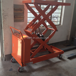 Certificado Ce Control de pie personalizado 1,5 T portador herramientas de mercancías rodillo móvil etapa hidráulica plataforma de mesa elevadora de tijera - Product Image 2