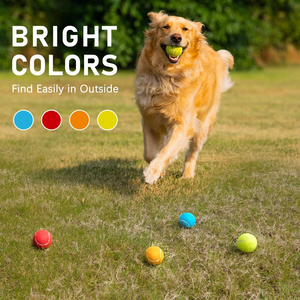 Jouets à mâcher pour chiens personnalisés avec logo, écologiques, en gros, balles de tennis en caoutchouc pour animaux de compagnie, jouets interactifs pour chiens - Product Image 5