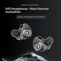 Nouveaux écouteurs filaires audiophiles HIFI à moule exclusif, avec transducteur dynamique 3,5 mm, câble détachable et microphone intégré pour