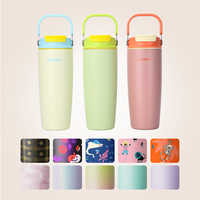 Gobelet isotherme moderne en acier inoxydable à double paroi, 920 ml (30 oz), anti-fuite, avec paille et revêtement de surface personnalisé, idéal pour les usines.