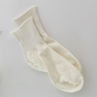 Chaussettes unies à bord roulé, mi-mollet, et chaussettes empilées aux couleurs bonbon, respirantes et absorbant la transpiration