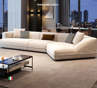 Canapé d'angle modulable Chesterfield en tissu avec option causeuse d'angle irrégulière, prêt à l'emploi pour salon